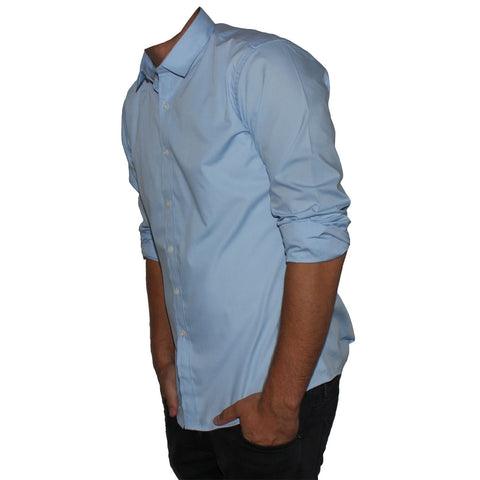 Lyseblå herreskjorte (Smal model)