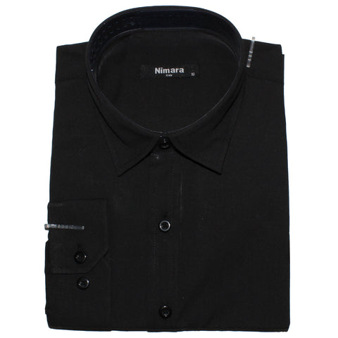 Sort herreskjorte (Smal model)