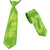 Limegrøn slipsesæt